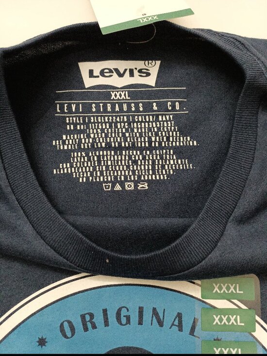 LEVI'S Men's Classic Fit Long Sleeve Graphic Logo T-Shirt. Plus Size XXXL - Picture 4 of 5